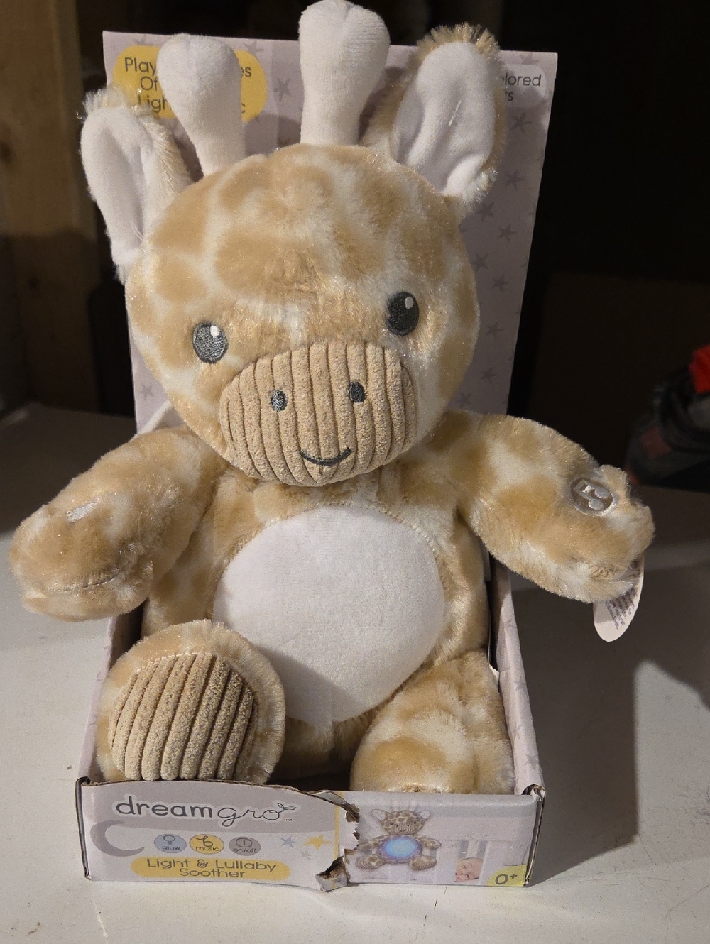 Dreamgro Giraffe Plush Soother Plush Stuffed Toy Lights Musical Lullaby 10" 2023